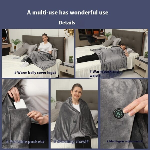 Cozy Warm Thermal Cloak Warm Cover Heated Blanket - Image 4